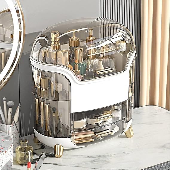 Organizador de Maquillaje Grande con Cajones y Estante