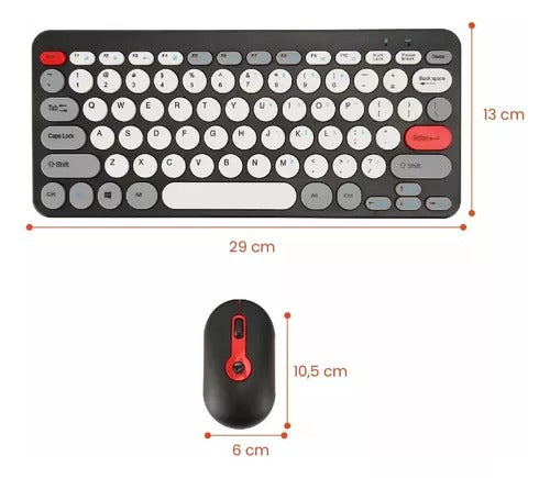 Teclado y Mouse Inalámbrico USB – Diseño Delgado, Ergonómico y Compatible con Mac/Windows/Android